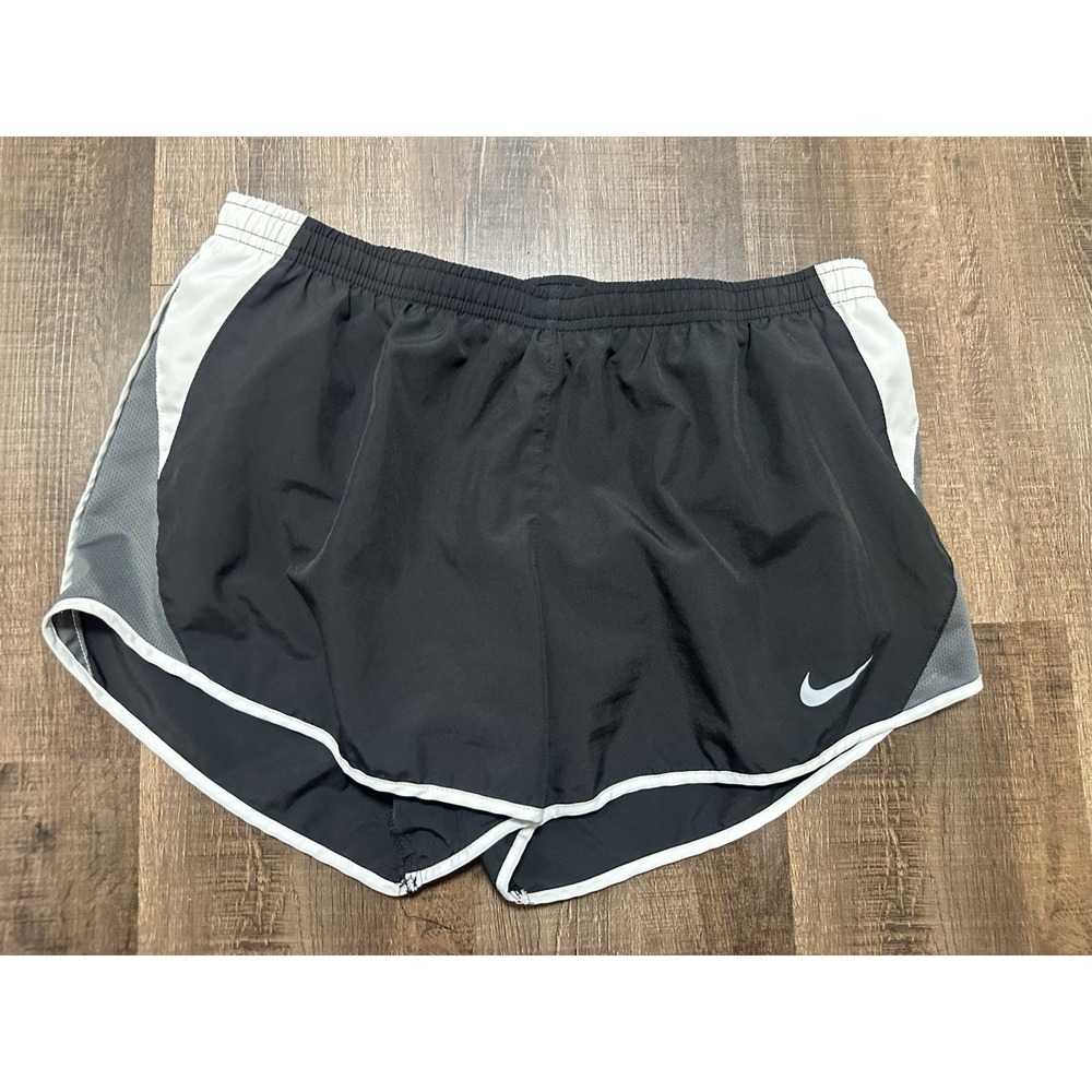 Nike Women's Black Running Shorts White Trim‎ large
